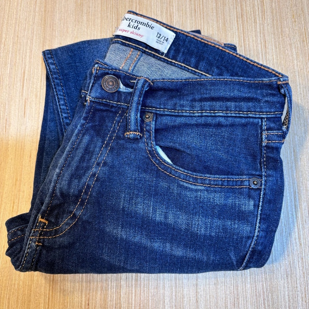 Abercrombie Kids 13/14 Dark Blue Slim Jeans